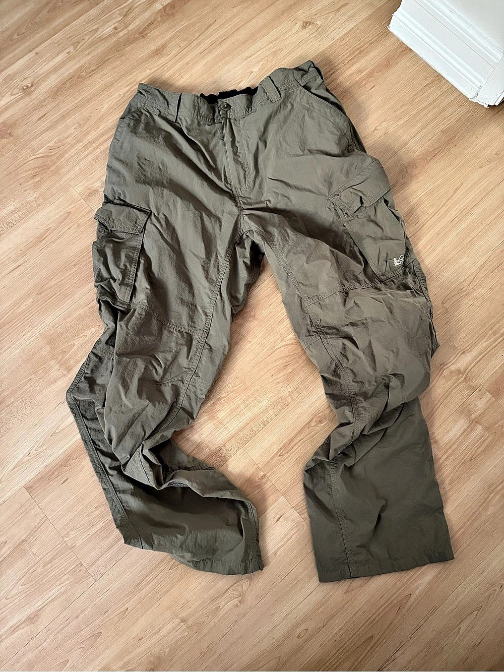 REI Nylon Cargo Hiking Pants Green Waist XL